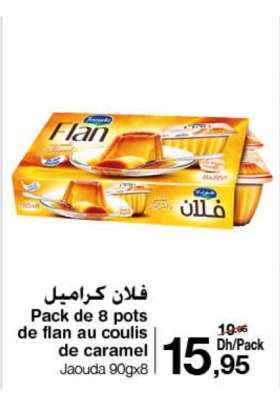 Pack de 8 pots de flan au coulis de caramel