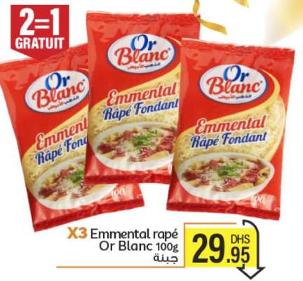 Emmental râpé Or Blanc 100g