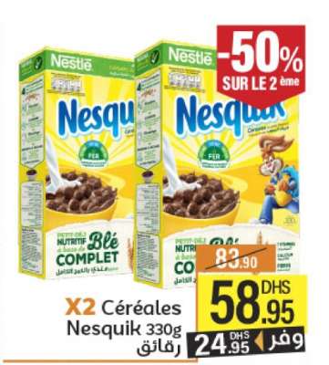 X2 Céréales Nesquik 330g