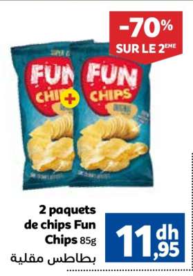 2 paquets de chips Fun Chips 85g