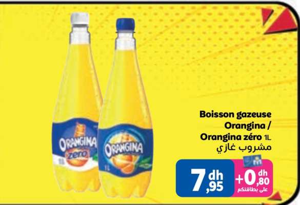 Boisson gazeuse Orangina / Orangina zéro 1L