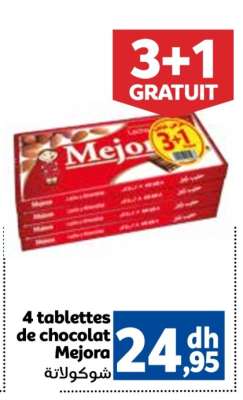 4 tablettes de chocolat Mejora