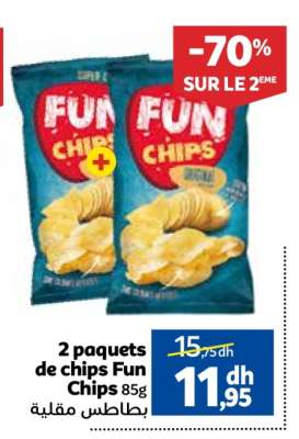 2 paquets de chips Fun Chips 85g