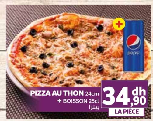 Pizza au Thon + Boisson