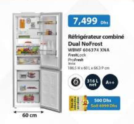 Réfrigérateur combiné Dual NoFrost