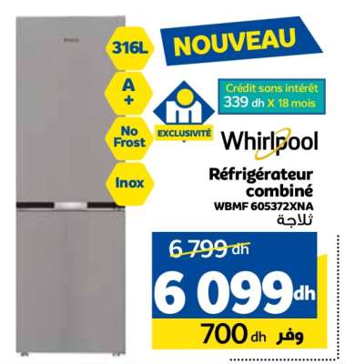 Whirlpool Réfrigérateur combiné WBMf 605372XNA
