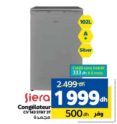 Siera Congélateur CV 143 STAT 3T