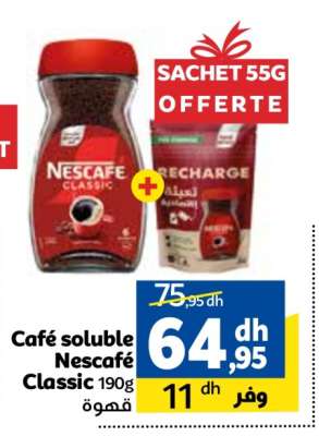Café soluble Nescafé Classic 190g