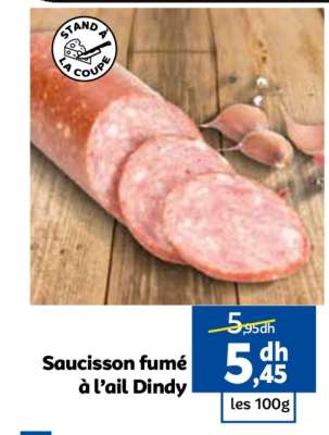 Saucisson fumé à l'ail Dindy