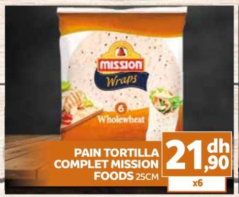 Pain Tortilla Complet Mission Foods 25cm