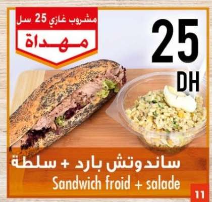 Sandwich froid + salade