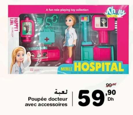 Poupée docteur avec accessoires