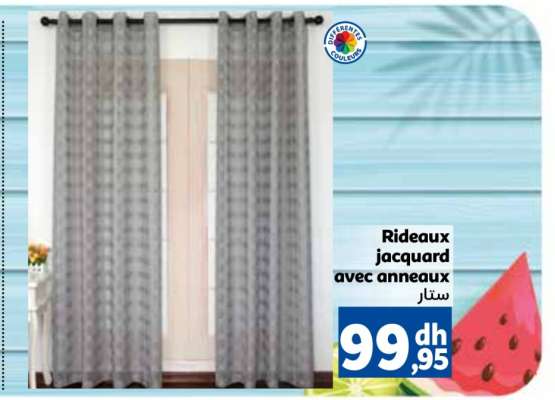 Rideaux jacquard avec anneaux