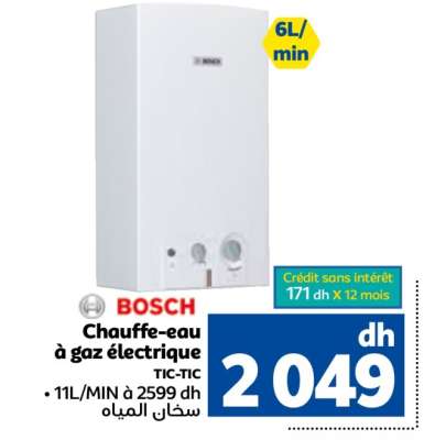 Chauffe-eau à gaz électrique BOSCH