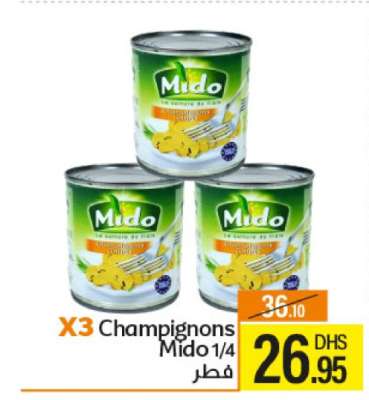 Champignons Mido 1/4