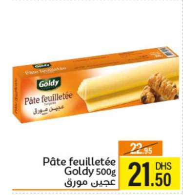 Pâte feuilletée Goldy 500g